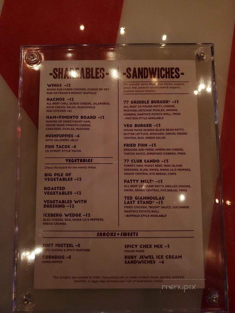 Spirit of '77 - Portland, OR menu_pic