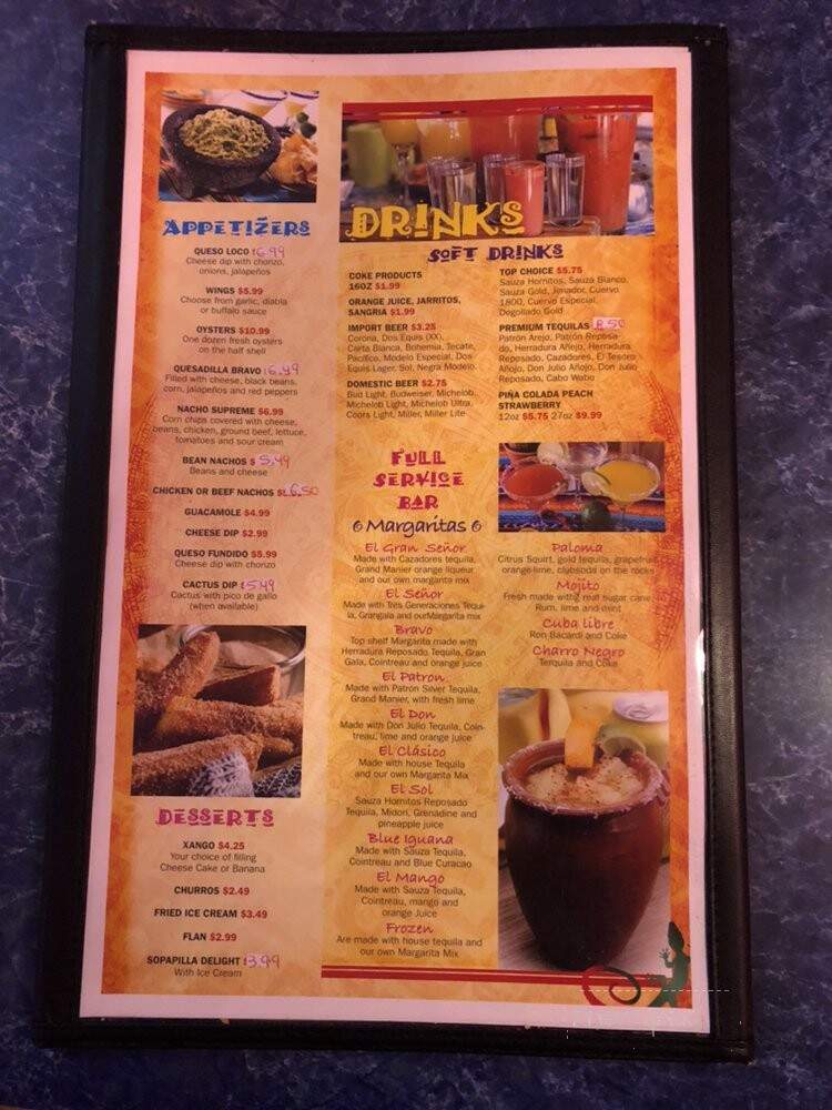 Senor Bravo - Winston Salem, NC menu_pic