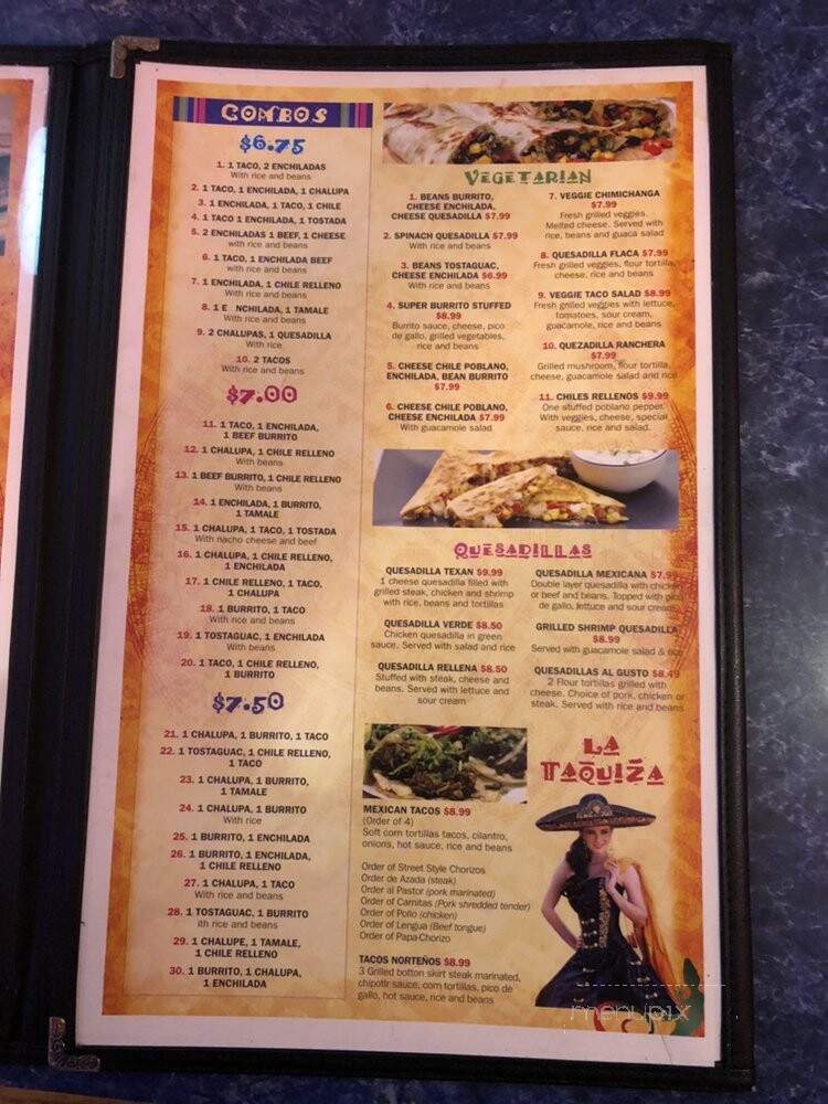 Senor Bravo - Winston Salem, NC menu_pic