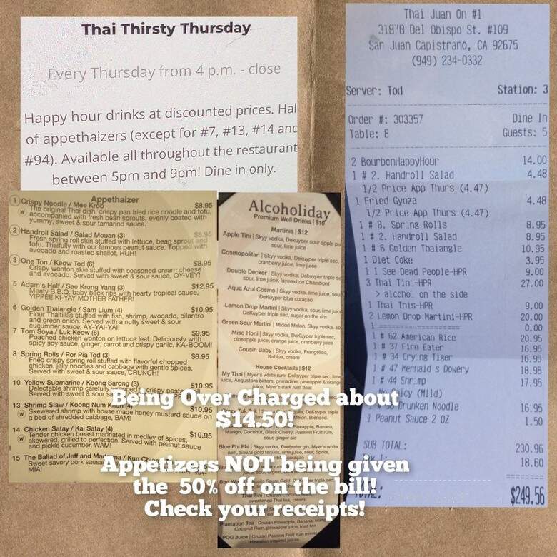 Thai Juan On - San Juan Capistrano, CA menu_pic