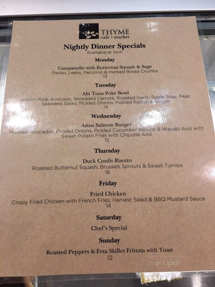 Thyme Cafe & Market - Santa Monica, CA menu_pic