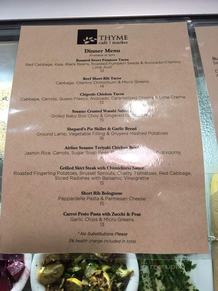 Thyme Cafe & Market - Santa Monica, CA menu_pic