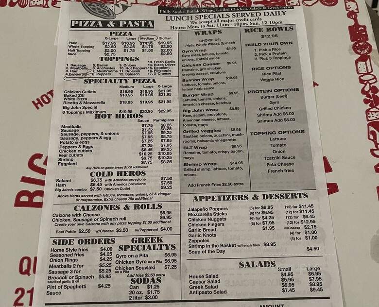 Lorenzo's Pizza & Brew - Queens Village, NY menu_pic