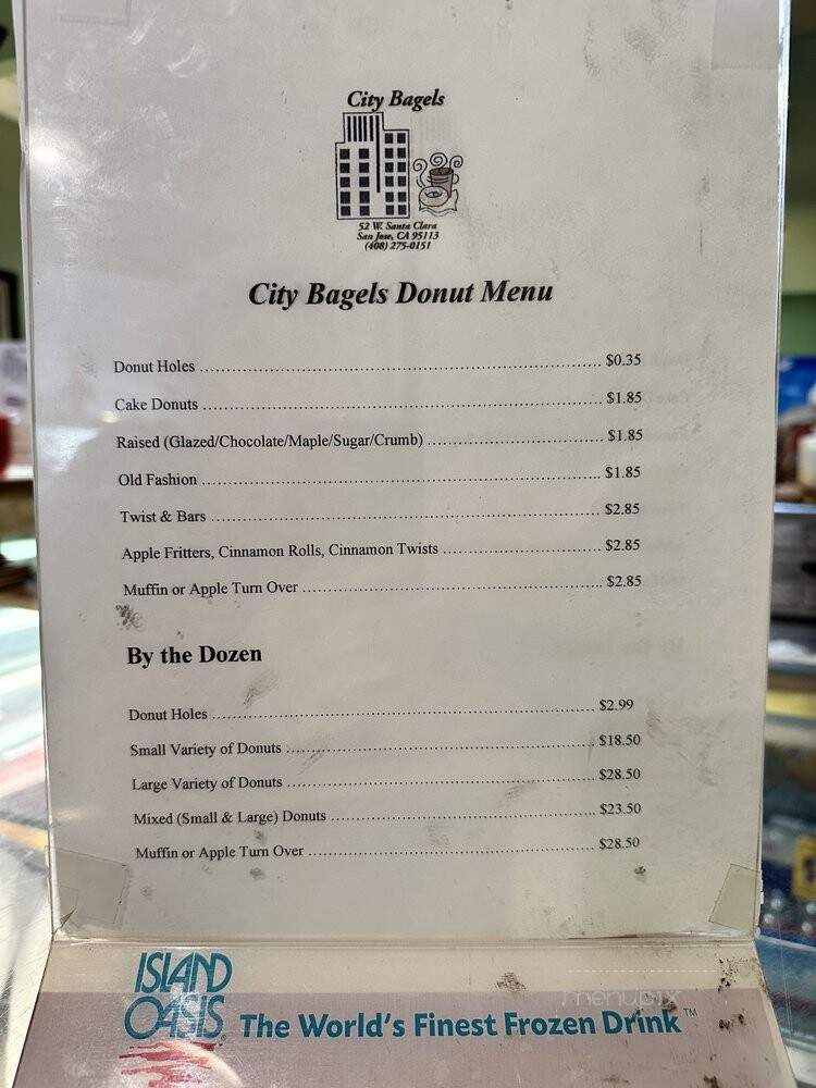City Bagels - San Jose, CA menu_pic
