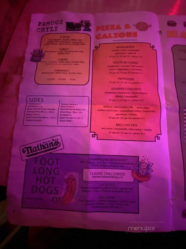 Barney's Beanery - Los Angeles, CA menu_pic