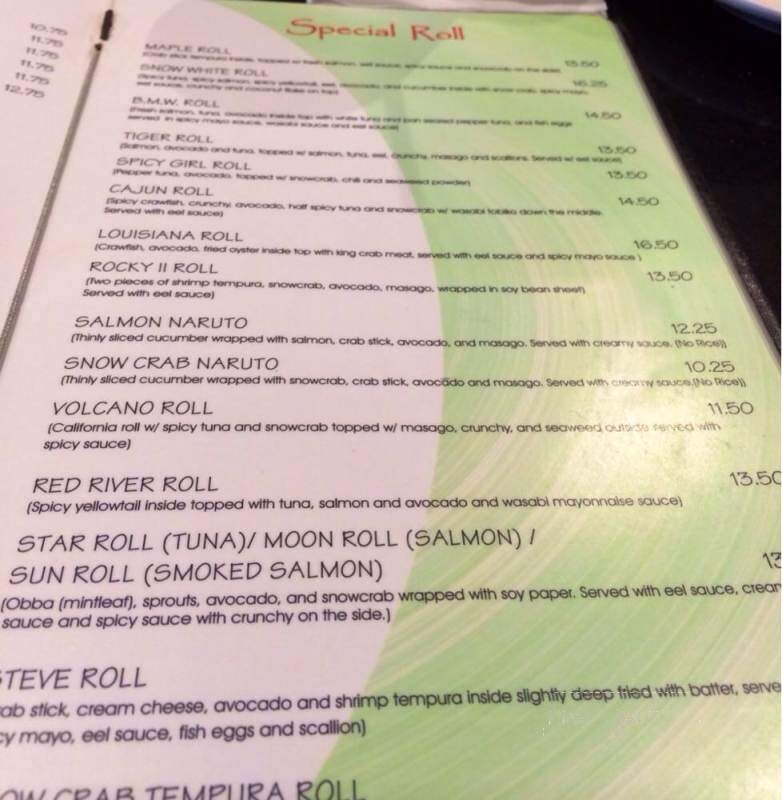 Sake Sushi Japanese Restaurant - Alexandria, LA menu_pic