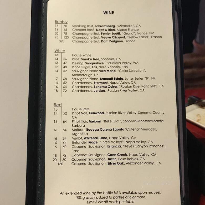 The Mixing Room - Los Angeles, CA menu_pic
