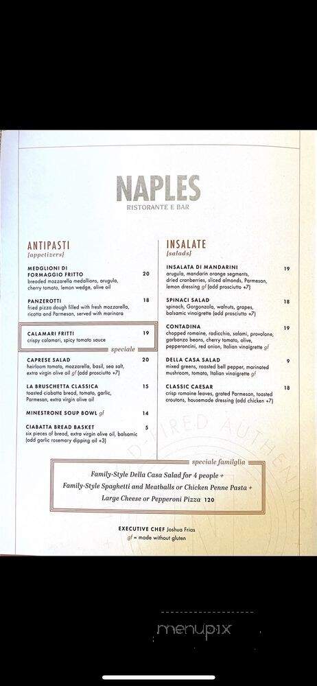 Naples Ristorante e Pizzeria - Anaheim, CA menu_pic