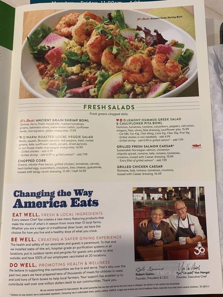 Silver Diner - Glen Allen, VA menu_pic