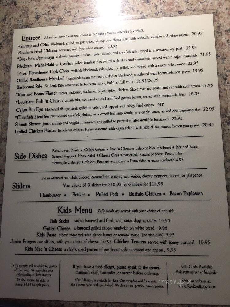 High Street Roadhouse - Rye, NY menu_pic