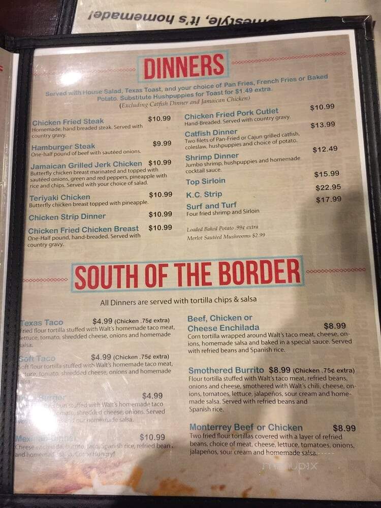 Walt's Sports Bar Grill - Wichita, KS menu_pic