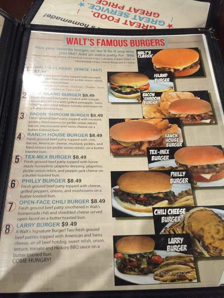 Walt's Sports Bar Grill - Wichita, KS menu_pic