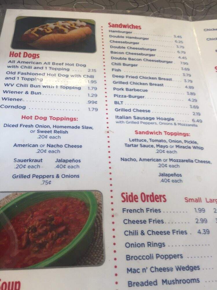 Custard Stand - Sutton, WV menu_pic