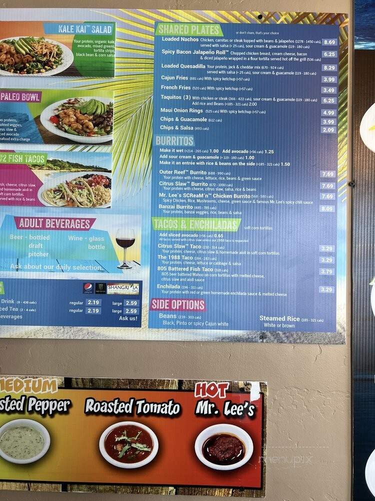 Wahoo's Fish Taco - Fresno, CA menu_pic