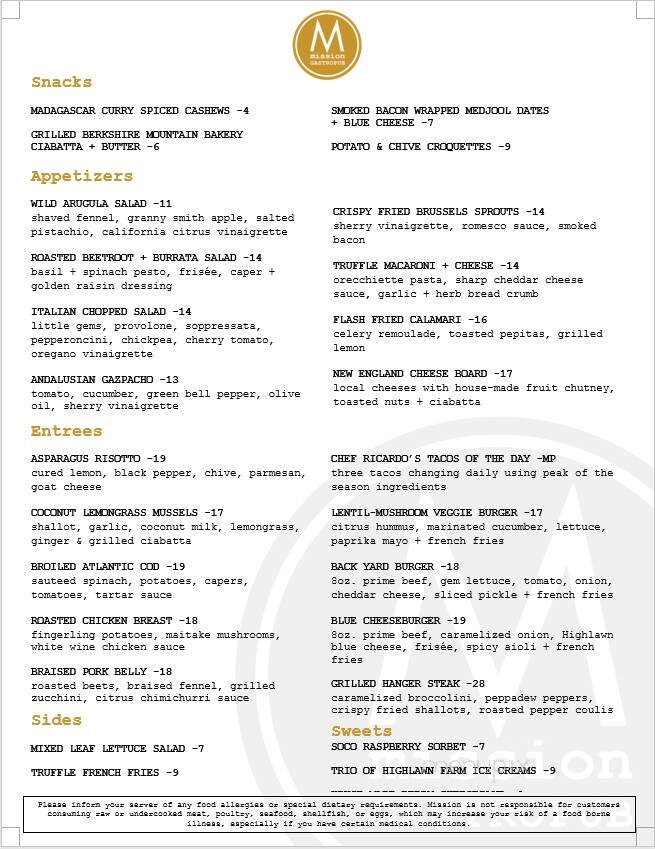 Mission Bar + Tapas - Pittsfield, MA menu_pic