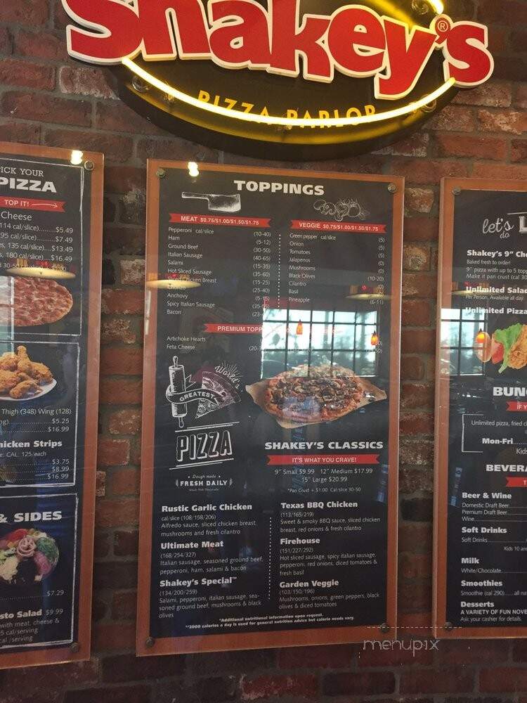 Shakey's Pizza - Covina, CA menu_pic