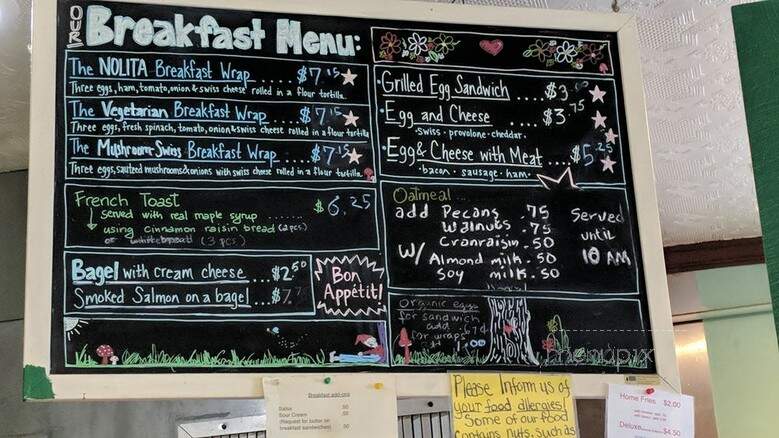Nola Bakery Cafe - Hudson, NY menu_pic