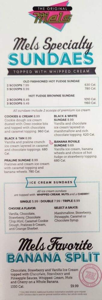 Original Mel's of Roseville - Roseville, CA menu_pic