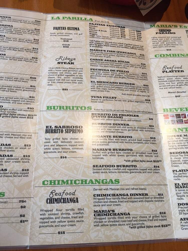 Casa Maria Mexican - Baton Rouge, LA menu_pic