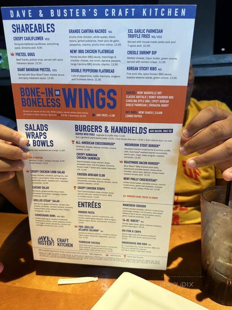 Dave & Buster's - Indianapolis, IN menu_pic