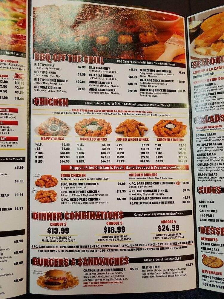 Happy's Pizza - Lansing, MI menu_pic