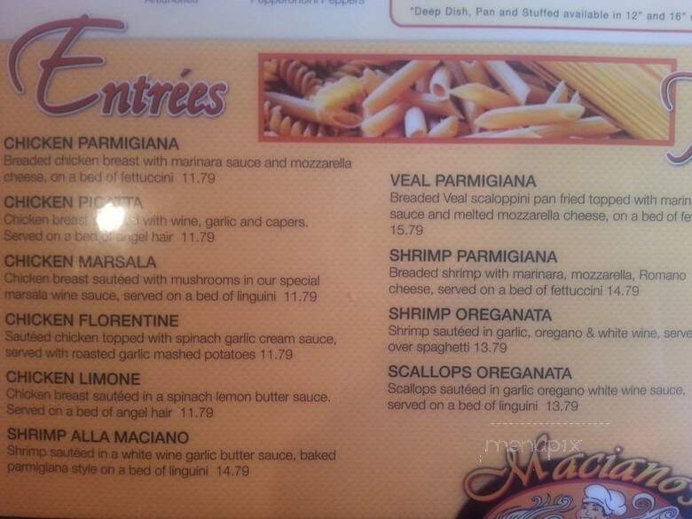 Maciano's Pizza & Pastaria - Aurora, IL menu_pic
