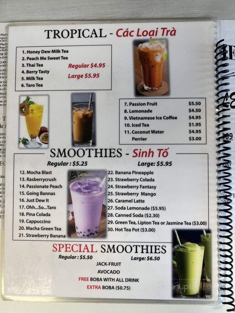 Pho Van - Victorville, CA menu_pic