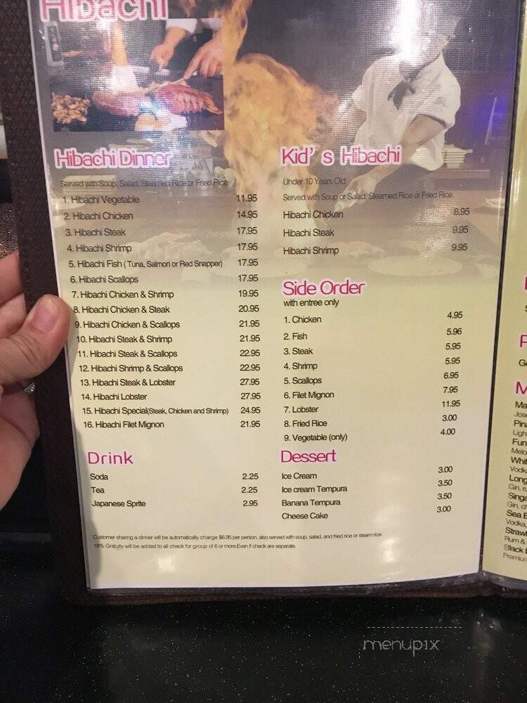 Oishi Japanese Steak House and Sushi Bar - Hattiesburg, MS menu_pic