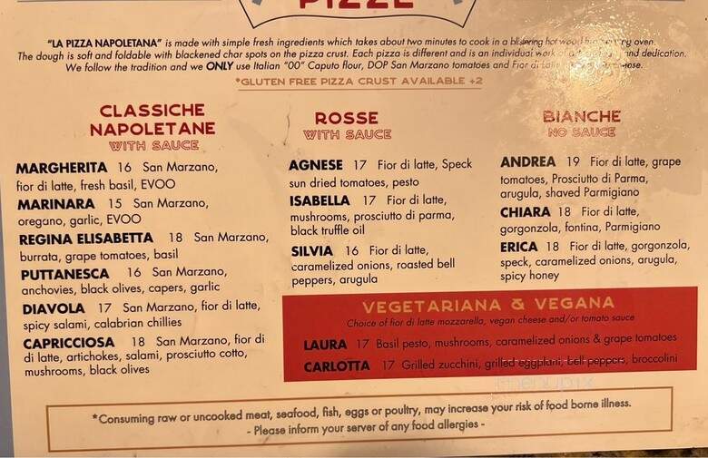Bella Napoli - Nashville, TN menu_pic