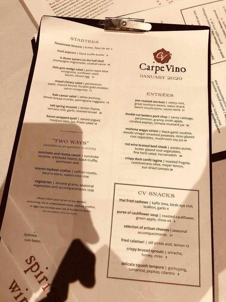 Carpe Vino - Auburn, CA menu_pic