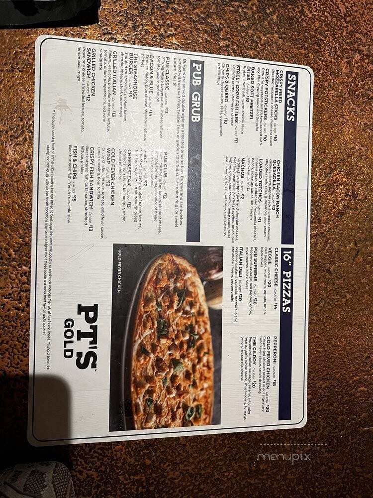 Pt's Gold - Las Vegas, NV menu_pic