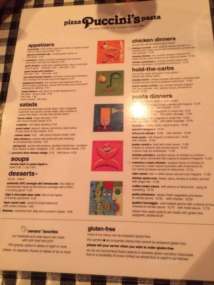 Puccini's Smiling Teeth - Lexington, KY menu_pic