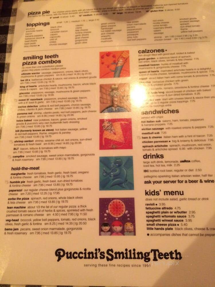 Puccini's Smiling Teeth - Lexington, KY menu_pic