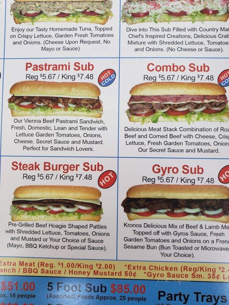 Midway Sub 1 - Chicago, IL menu_pic