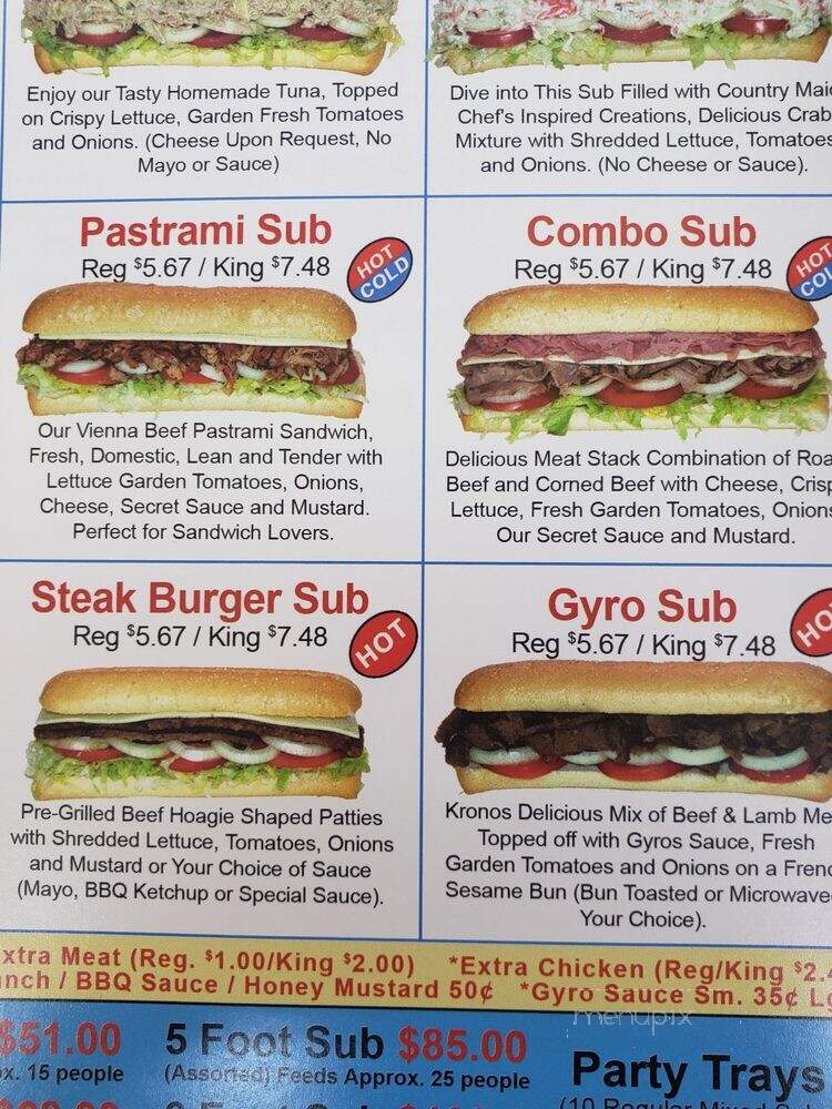 Midway Sub 1 - Chicago, IL menu_pic