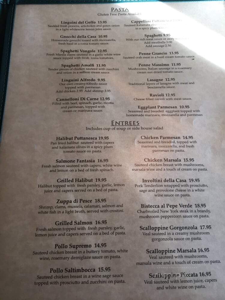 Massimo Italian Bar & Grill - Gig Harbor, WA menu_pic