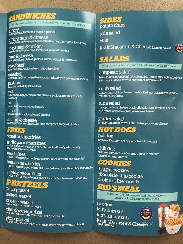 Eegee's - Tucson, AZ menu_pic