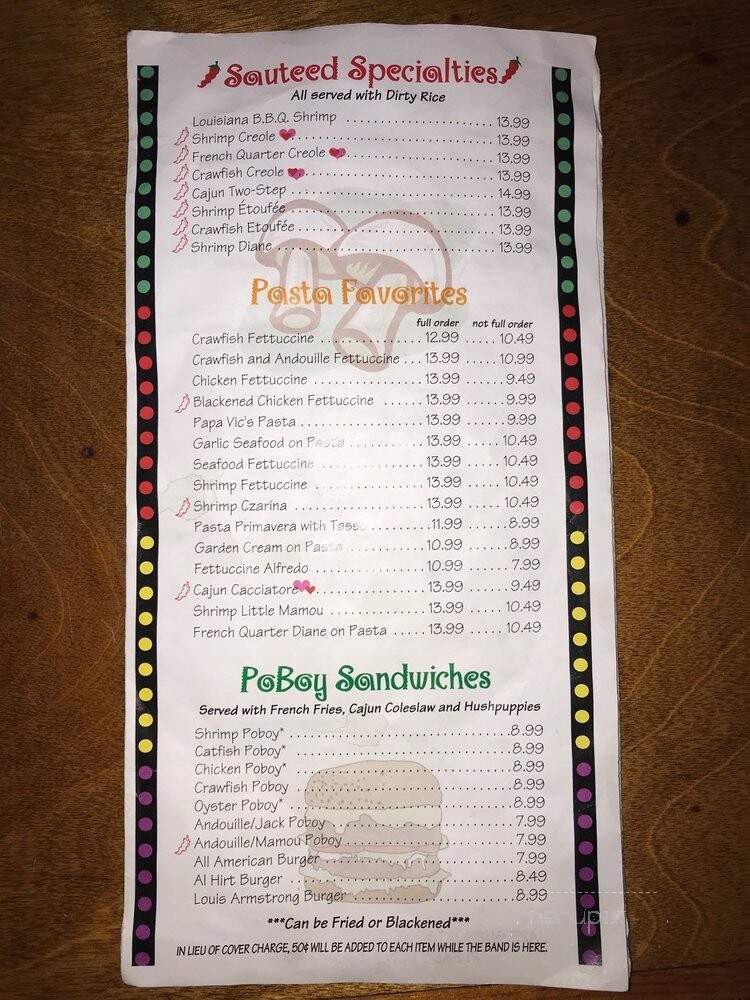 Jazz A Louisiana Kitchen - Lubbock, TX menu_pic
