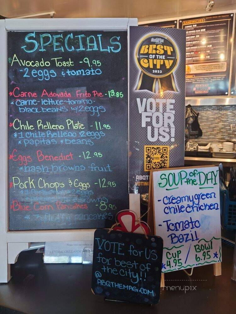 Blue Mesa Cafe - Albuquerque, NM menu_pic