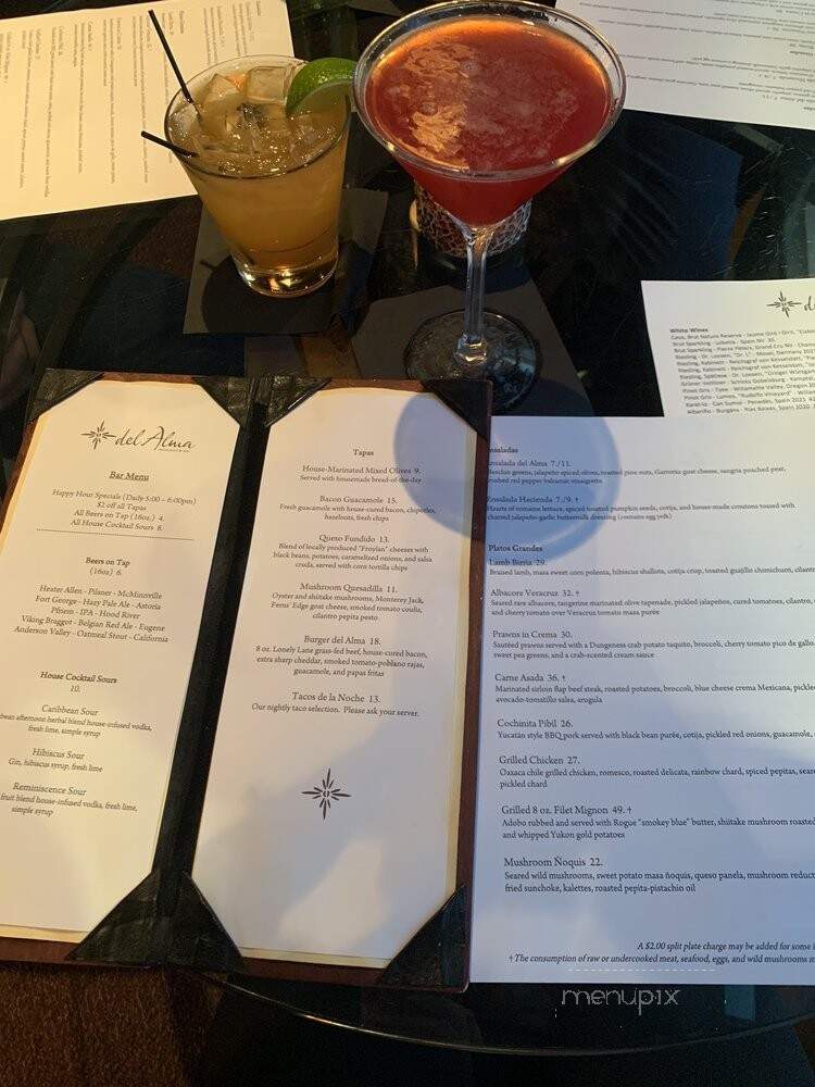 Del Alma - Corvallis, OR menu_pic