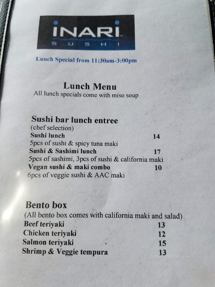 Inari Sushi - Elmwood Park, IL menu_pic
