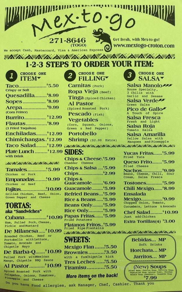 Mex-to-Go - Croton-on-Hudson, NY menu_pic