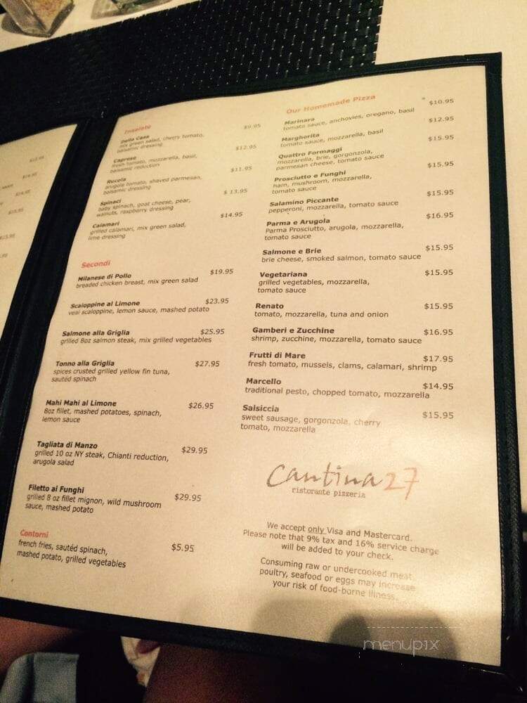 Cantina 27 - Miami Beach, FL menu_pic