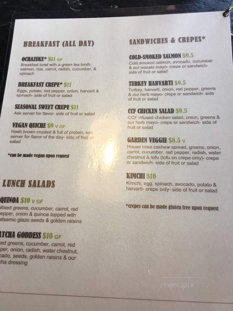 Essencha Tea House & Fine Teas - Cincinnati, OH menu_pic