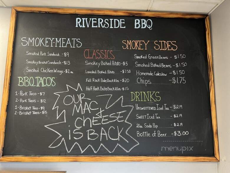 Riverside BBQ and Drive Thru - Cincinnati, OH menu_pic