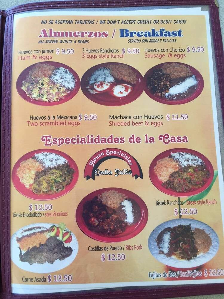 Julia's - Salt Lake City, UT menu_pic