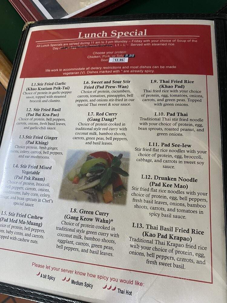 Payatta Thai Sushi Restaurant - Springdale, AR menu_pic