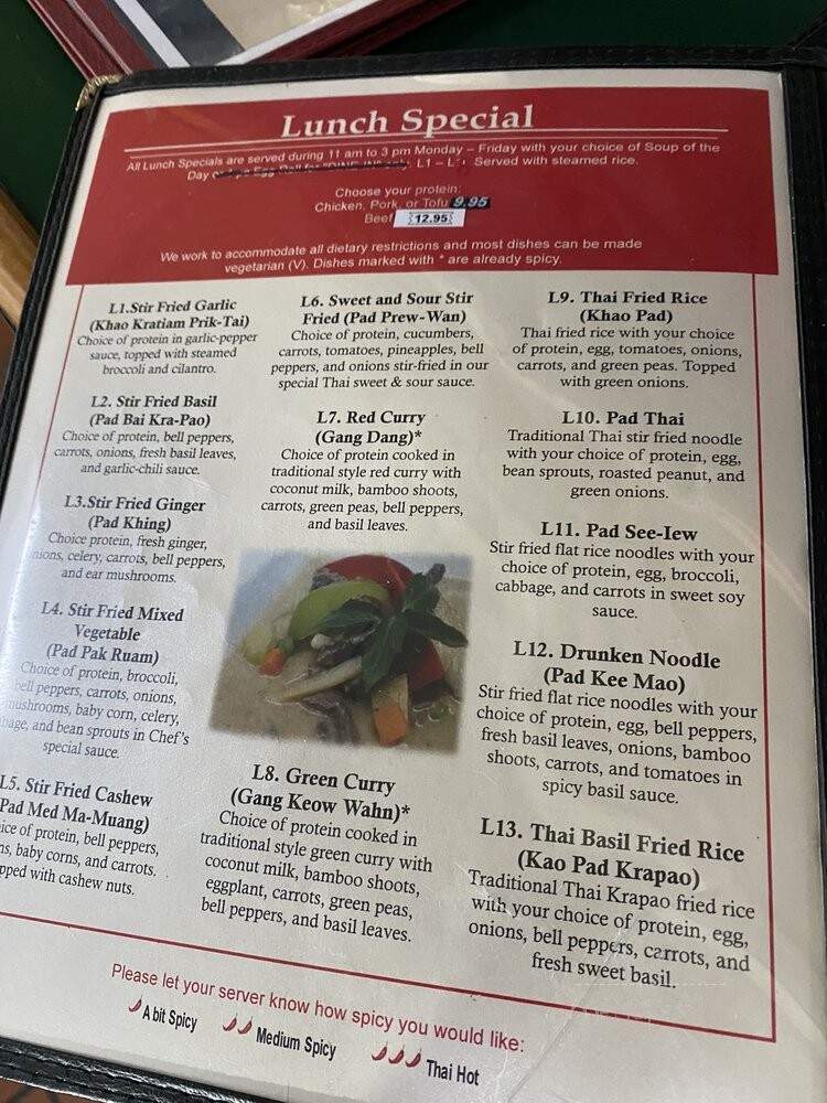 Payatta Thai Sushi Restaurant - Springdale, AR menu_pic