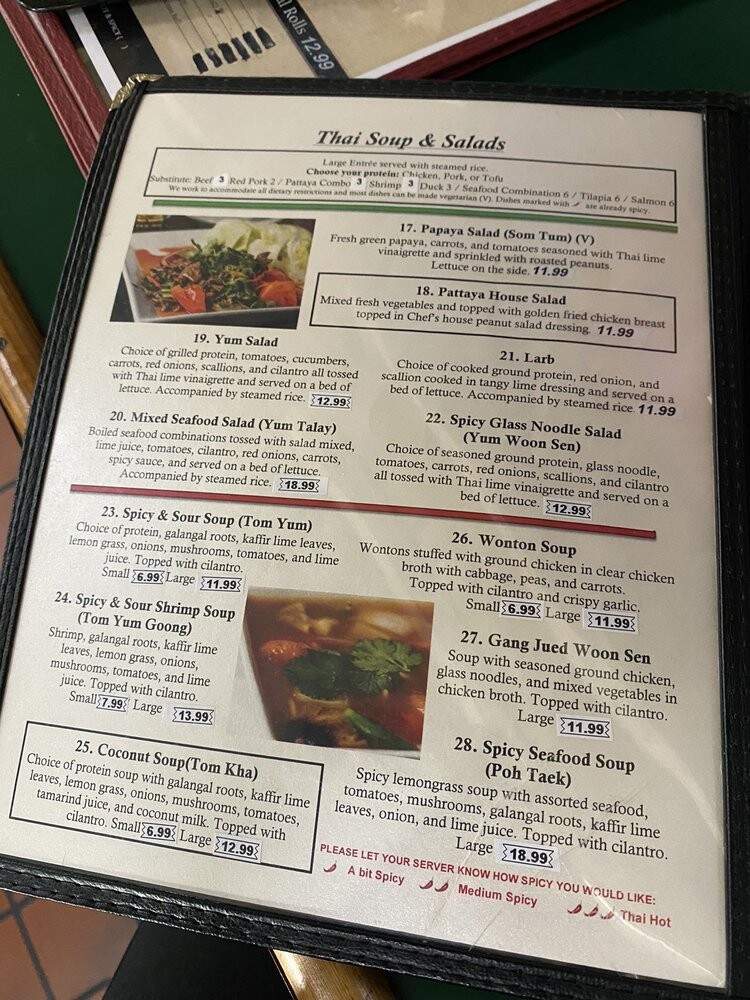 Payatta Thai Sushi Restaurant - Springdale, AR menu_pic