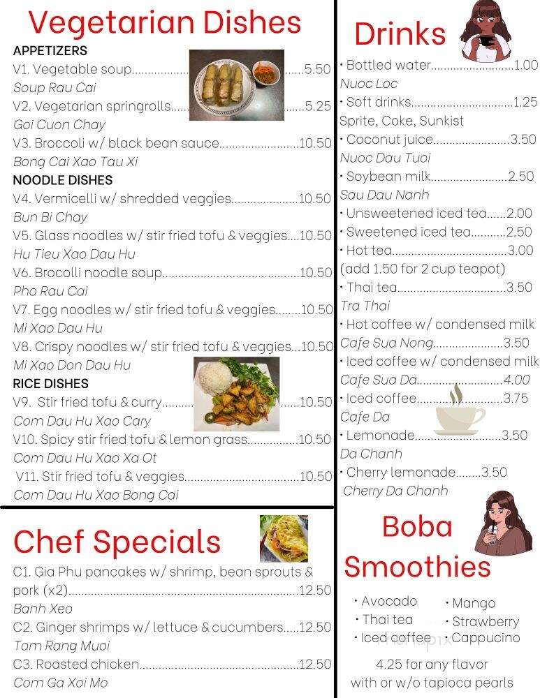 Gia Phu - Fort Worth, TX menu_pic